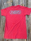 Neon T-Shirt- front features Colorado's Flat Irons, back features Neon's logo- Neon T-Shirt- front features Colorado's Flat Irons, back features Neon's logo-  red and grey back