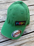 Dark Green Flexfit Baseball hat with Neon Patch sewn on