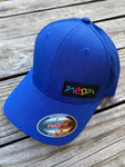 Blue Flexfit Baseball hat with Neon Patch sewn on