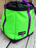 Commercial Gym Anchor Buckets with Decorated Piping- neon green, purple, black