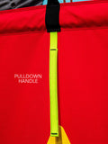 XXL Belay gate for auto belay in commercial climbing gyms - pulldown handle detail photo