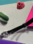 Customize the color of the attachment straps on triangle belay gates by Neon Climbing Accessories.